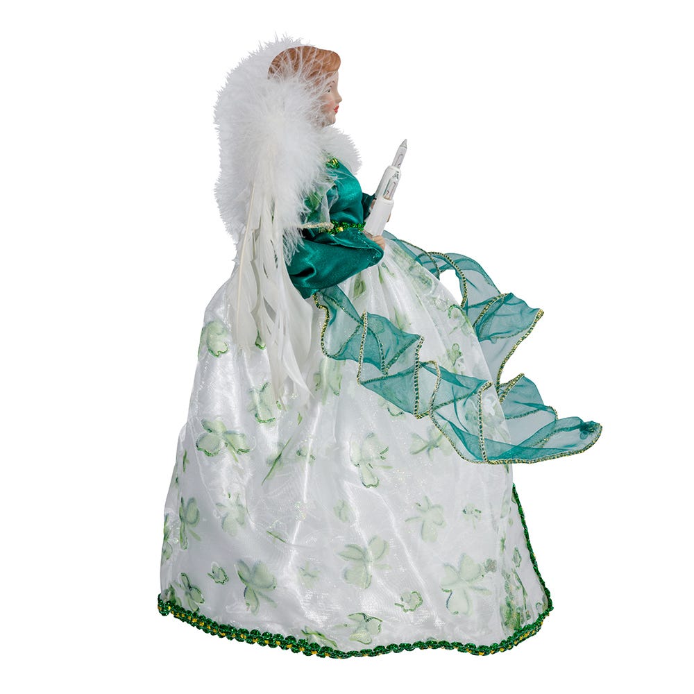 Kurt Adler UL 10-Light 12-Inch Irish Angel Treetop